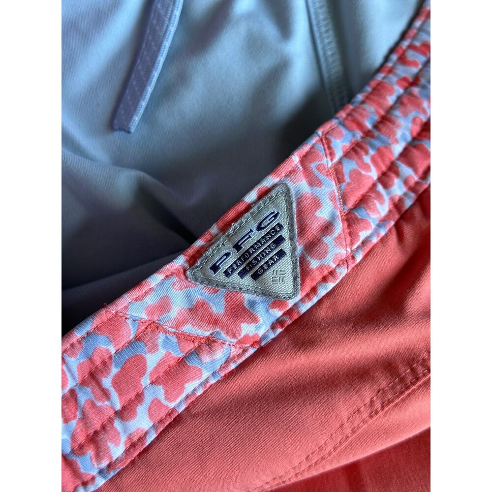 Columbia PFG Small Stretch Golf Tennis Pickleball Skorts Athletic Skirt Coral - Picture 3 of 7